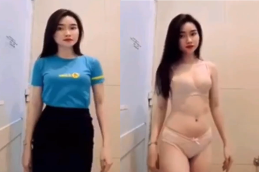 Gái đẹp điện máy xanh eo nhỏ