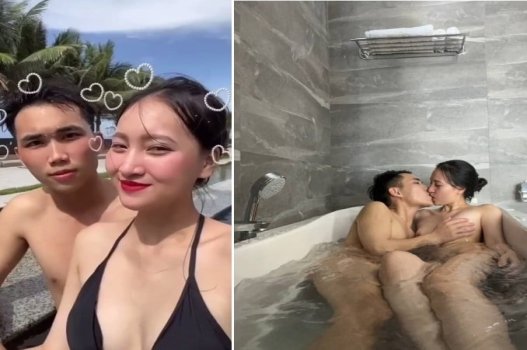Hạ My đi du lịch vị bạn trai đụ sung sướng